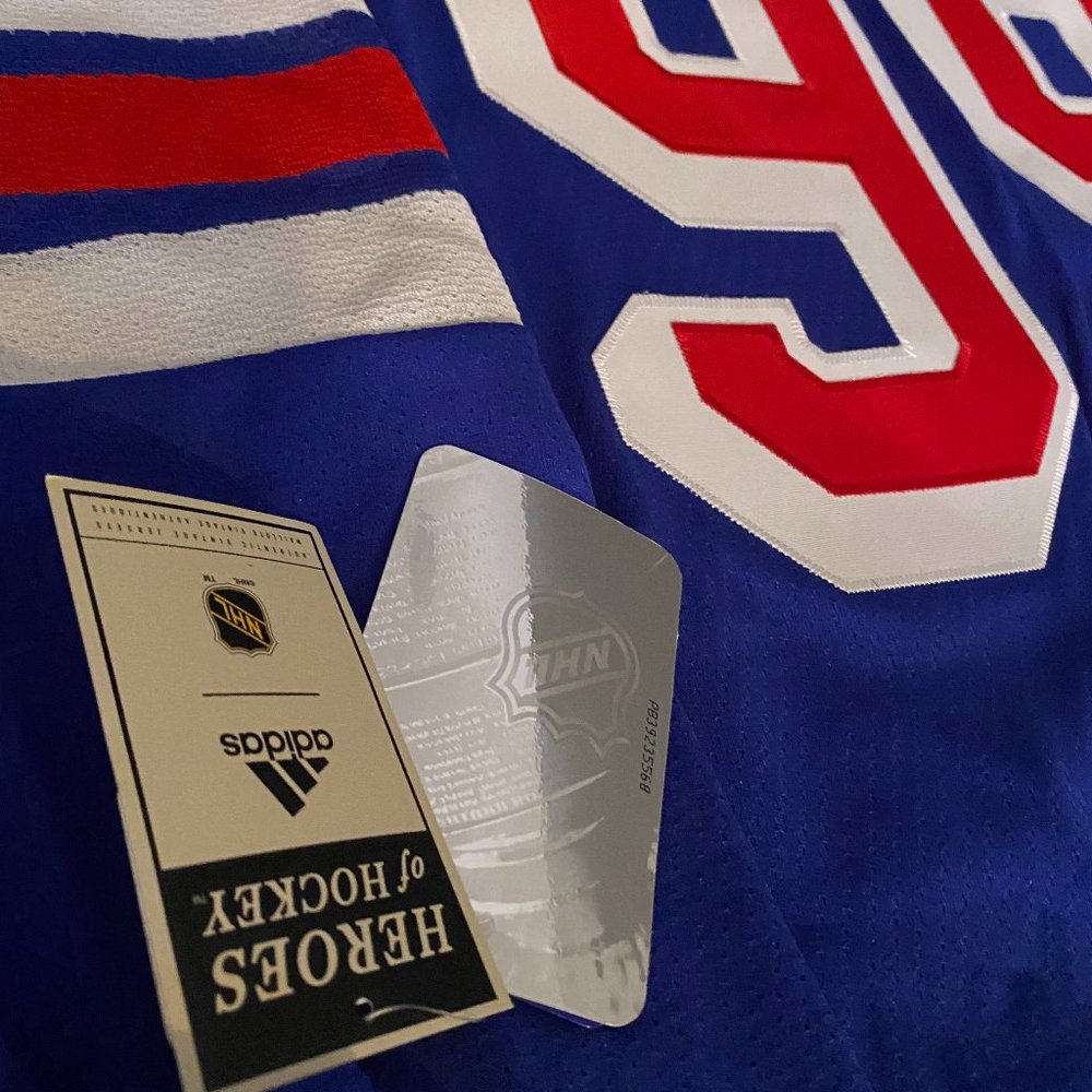 Adidas NEW YORK RANGERS WAYNE GRETZKY Heroes  Men's JERSEY Size 46 or 54  NEW - Picture 3 of 4